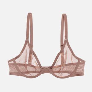 Cuup Plunge Bra in Taupe 32C